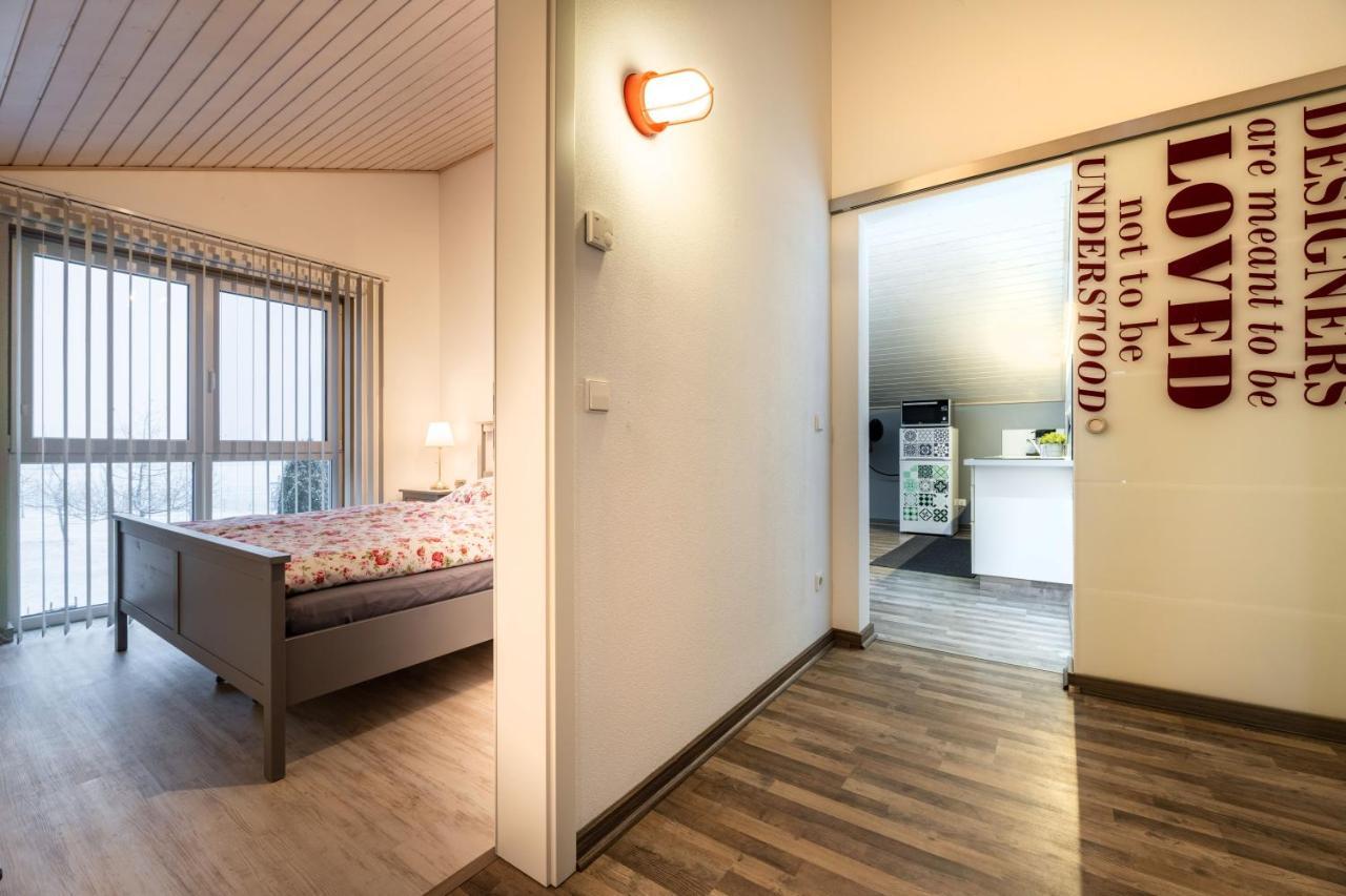 Gemuetliche Ferienwohnung Mit Panoramablick Muttensweiler Extérieur photo