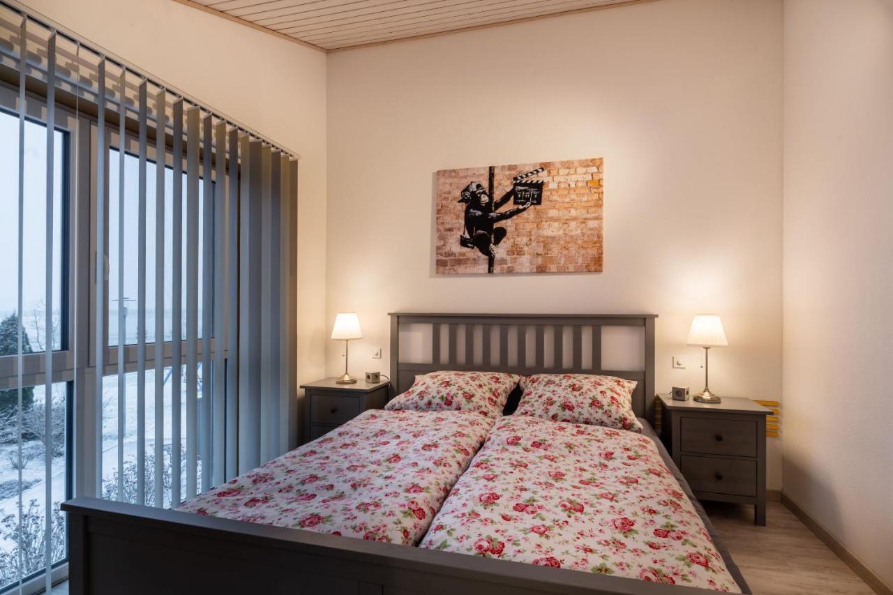 Gemuetliche Ferienwohnung Mit Panoramablick Muttensweiler Extérieur photo